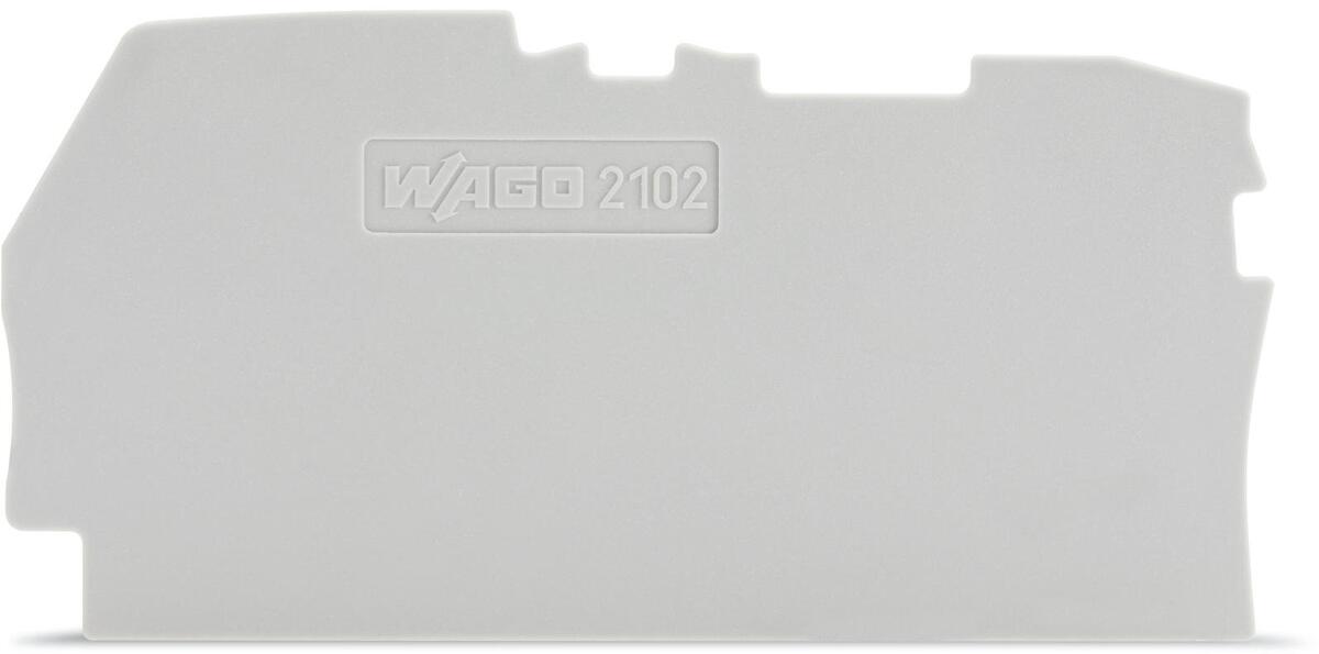WAGO Abschluss- und Zwischenplatte,0,8 mm dick,grau